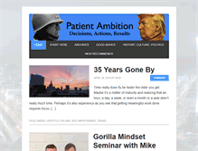 Tablet Screenshot of patientambition.com